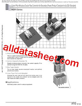 MDF6 1618SC Datasheet PDF Hirose Electric