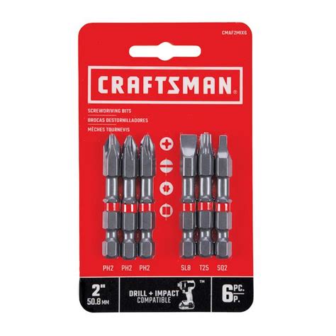 Ensemble D Embouts De Tournevis CRAFTSMAN De 2 Po En Acier 6 Oqt