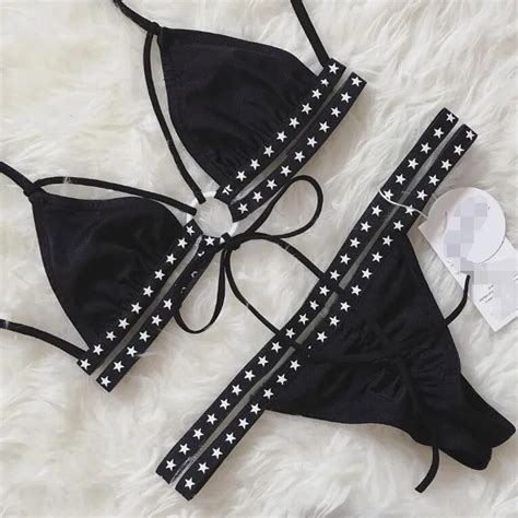 Nouveau Sexy Femmes Bikini Ensemble Bandage Profonde V Cou Strass