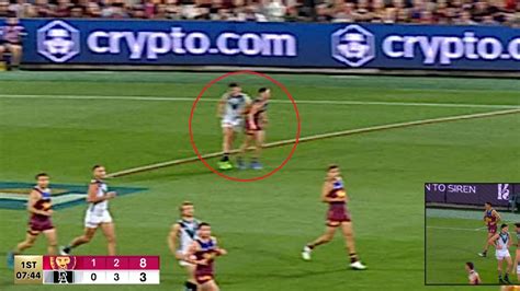 Afl Finals 2023 Zak Butters Bump On Dayne Zorko In Brisbane Lions Vs