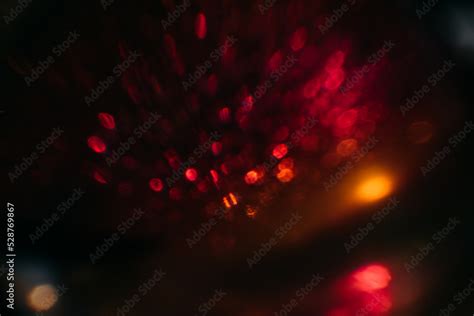 Smeared Red Glow Dark Art Background Colored Lens Flare Blurred