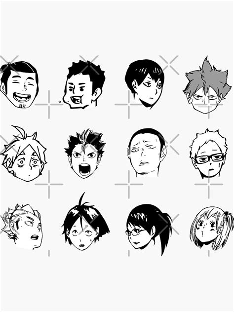 Haikyuu Karasuno Manga Icons Pack Set Sticker For Sale By