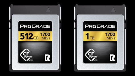 ProGrade S New High Capacity CFexpress Type B Gold Cards Come In