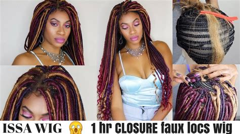 How To Make A Faux Locs Wig W Closure Ft Zury Goddess Locs 26 Youtube