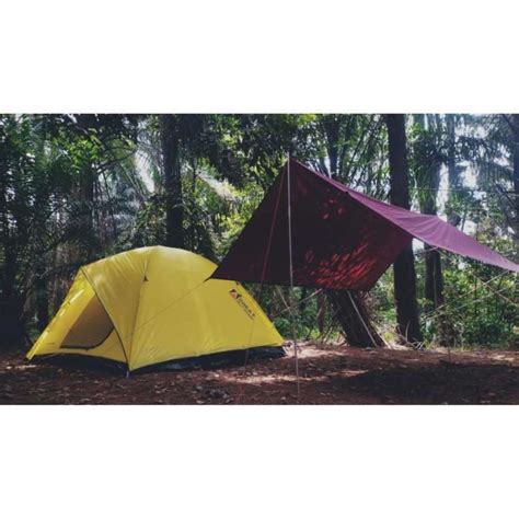 Jual Paket Tiang Single Pole Flysheet 3x3 Meter Waterproof Tarp Tent