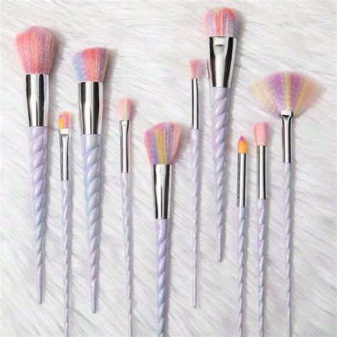 10pcs Makeup Brush Set For Eye Shadow Loose Powder Contouring Blush And Blending Super Soft