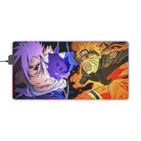 Naruto Vs Sasuke Mouse Pad Etsy