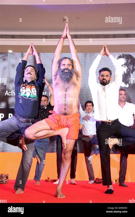 New Delhi India 04th June 2018 Yoga Guru Baba Ramdev Along With