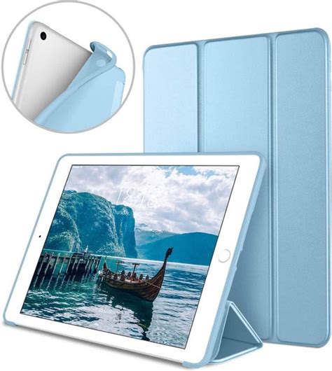 Apple Ipad Hoes Licht Blauw Tri Fold Tablet