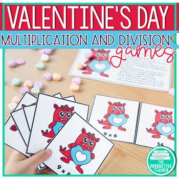 Valentine S Day Multiplication And Division Math Games TpT