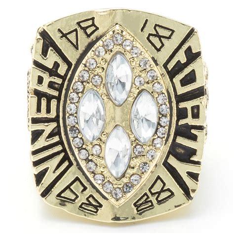 NFL 1989 SAN FRANCISCO 49ERS SUPER BOWL XXIV WORLD CHAMPIONSHIP RING R ...