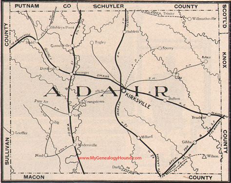 Adair County, Missouri 1904 Map