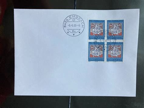 Schweiz Sonderstempel Embrach Er Pro Patria Kaufen