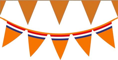 Bellatio Decorations Oranje Holland Vlaggenlijnen X Stuks Van