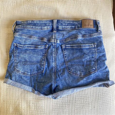 American Eagle Outfitters Womens Blue And Navy Shorts Depop