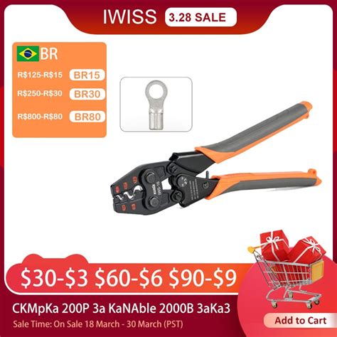 Iwiss Electrical Terminal Battery Cable Lug Crimping Tool Crimper Iws