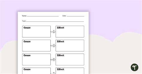 Blank Cause Effect Free Blank Cause Effect Templates Worksheets Library