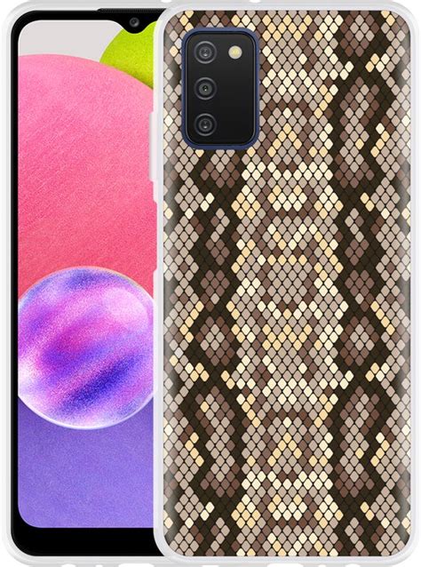 Cazy Hoesje Geschikt Voor Samsung Galaxy A03s Snakeskin Pattern Bol