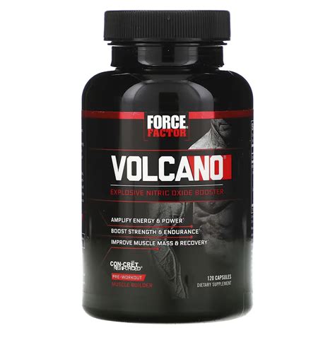 Force Factor Volcano Explosive Nitric Oxide Booster Capsules U