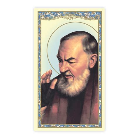 Saint Padre Pio Holy Cards 100pk St Padre Pio Catholic Ts And More