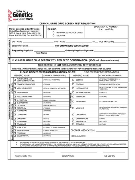 Blank Laboratory Requisition Form