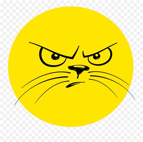 Angry Cat Smiley Clipart Drawing Angry Cat Face Emoji Angry Cat Emoji