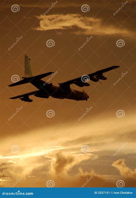 Military Transport Airplane Stock Image - Image of aerospace, aircraft ...