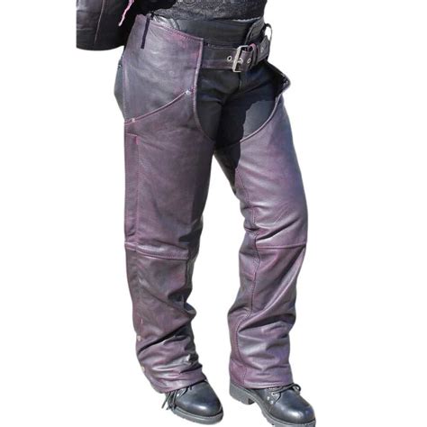 Mens Purple Leather Chaps Motorcycle Chaps For Men Leather Chaps Maker