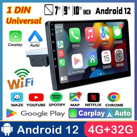 4G 32G DSP Quad Core Car Radio CarPlay Android Auto 1 Din Autoradio