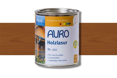 Auro Holzlasur Aqua Nr 160 2 5 Liter Nussbaum 11482 51