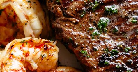 Garlic Butter Grilled Steak And Shrimp Nabila Kitchen