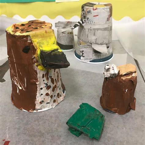 In Third Grade We Made Paper Mâché Nesting Dolls To Represent Food