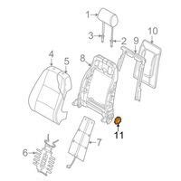 Audi New Genuine A B B Black Front Seat Backrest Adjustment Knob