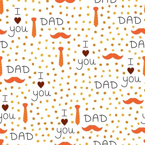 Premium Vector Happy Fathers Day Seamless Pattern Vector Background