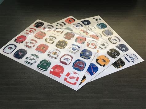 Nhl Jersey Stickers Your Favourite Team Etsy