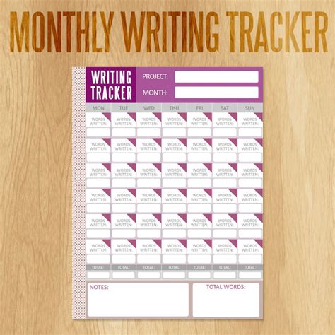 Happy Planner Nanowrimo Monthly Writing Tracker Worksheet Etsy Uk