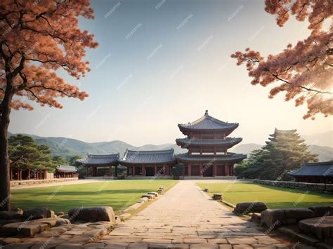 Premium AI Image | Seoul cityscape Korean heritage design Korean ...