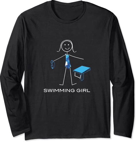 Funny Women Swimming Swim Girl Swimmer Long Sleeve T Shirt Amazon