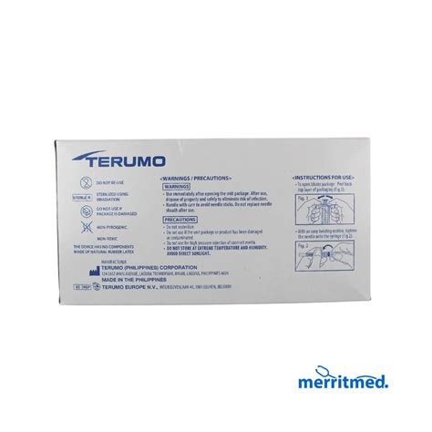 TERUMO 1cc Disposable Syringe W Needle CN 25G X 5 8