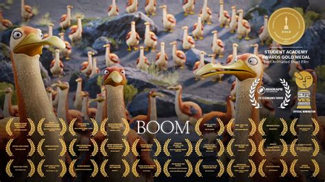 Two Birds Try to Save Their Eggs from a Volcano in the Animated Short "BOOM"