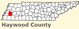 Haywood County on the map of Tennessee 2024. Cities, roads, borders and ...