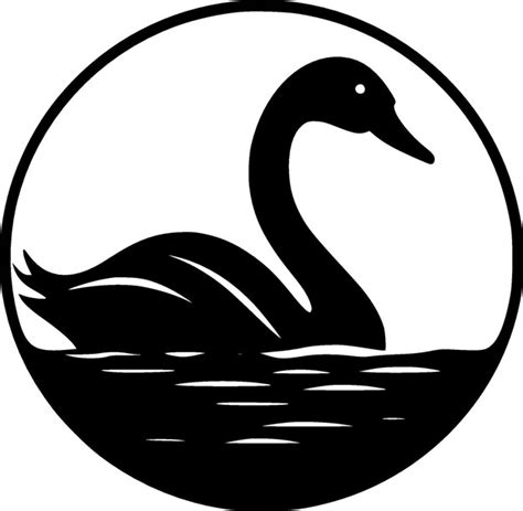 Premium Vector Swan Minimalist And Flat Logo Vector Illustration