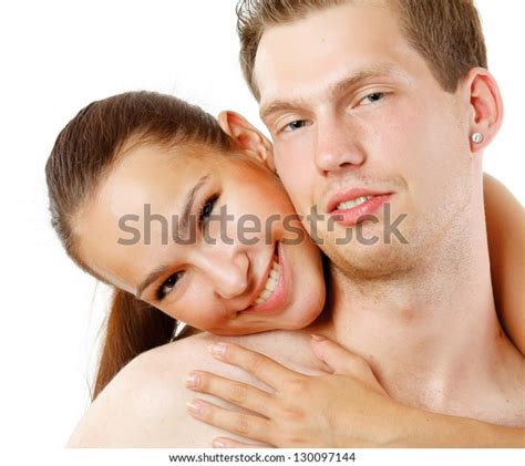 Loving Affectionate Nude Heterosexual Couple On Stock Photo