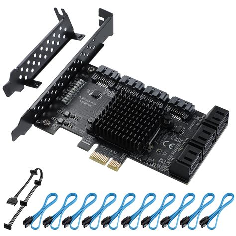 Amazon BEYIMEI PCIE 1X SATA Card 10 Ports 6 Gbps SATA 3 0