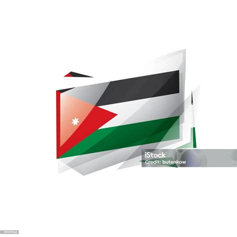 Jordan Flag Vector Illustration On A White Background Stock Illustration Download Image Now