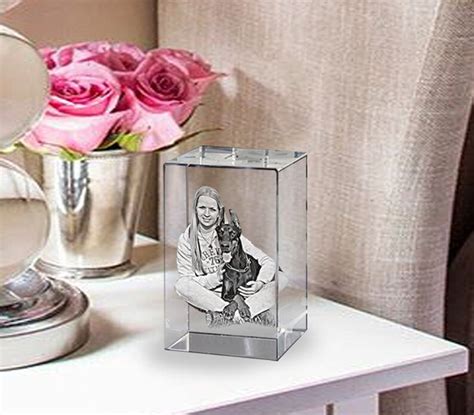 Personalized Crystal Photo Gift Mom D Laser Etched Crystal Etsy