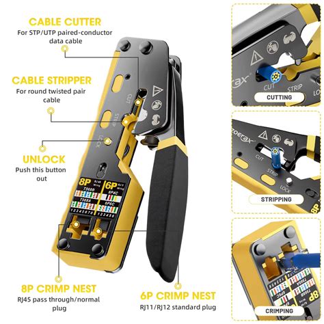 rj crimp tool pass  ethernet crimping tool  cat cat cate