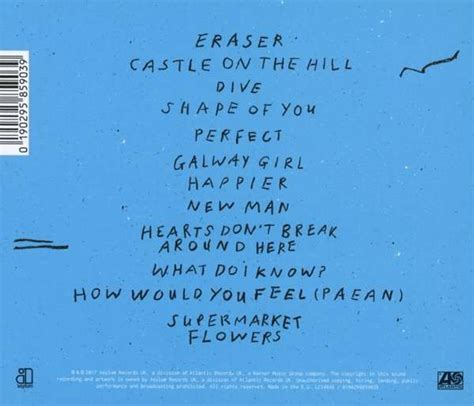 Ed Sheeran Divide Cd Opus3a