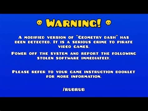 Geometry Dash Anti Piracy Screen YouTube