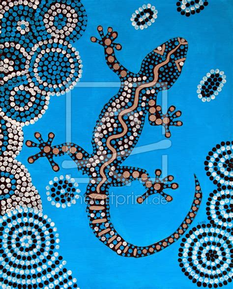 Aboriginal Art, Gecko, Punktmalerei, Dot-Painting Postcard ...